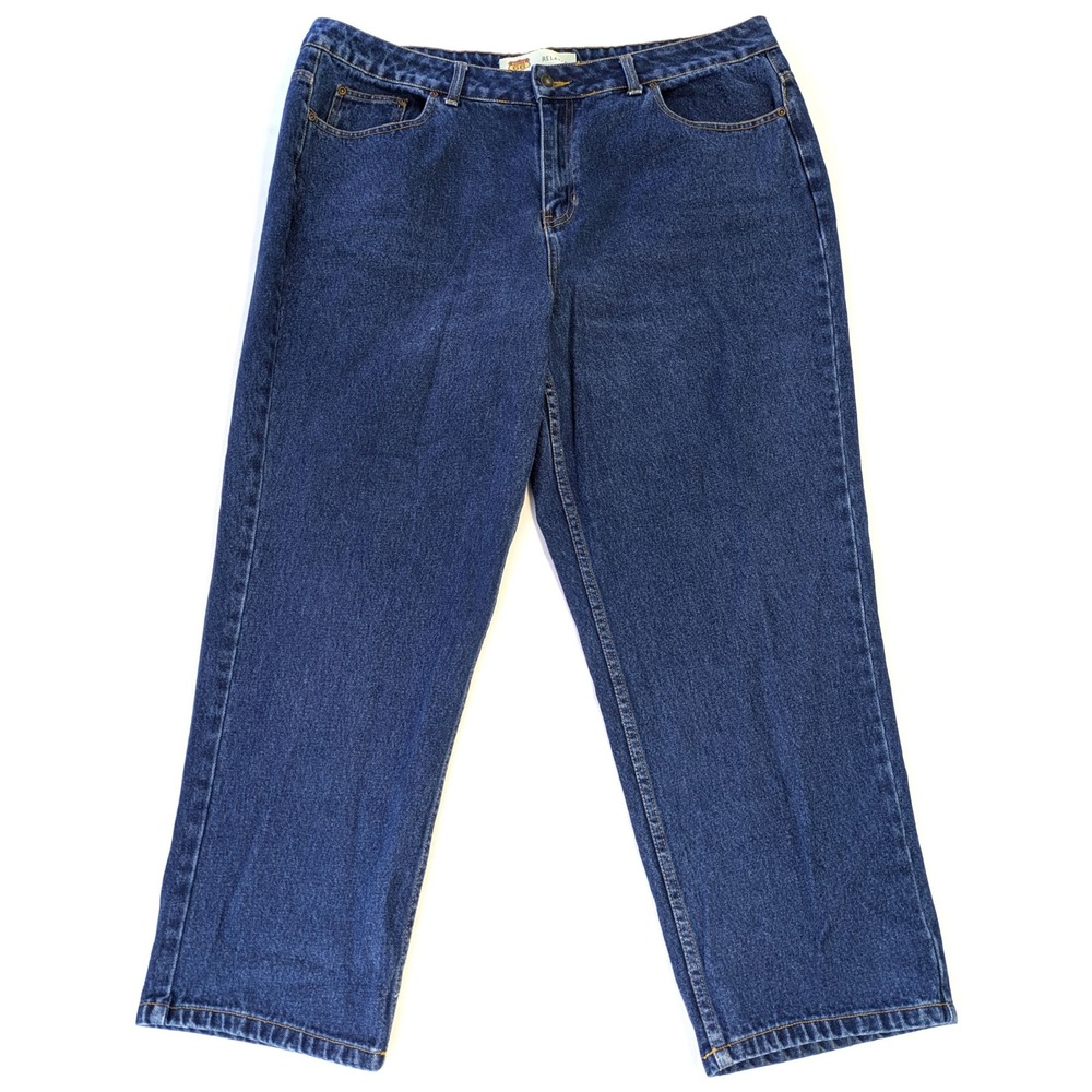 Route 66 Relaxed Fit Jeans Womens 20S Blue Denim High Rise Straight Leg Cotton